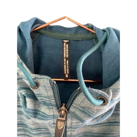 Kuhl Women's Blue Striped Long Sleeve Full Zipped Hoodie Size Small - Picture 2 of 4